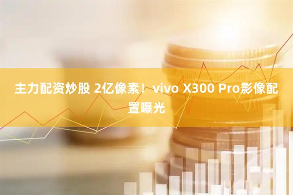 主力配资炒股 2亿像素!vivo X300 Pro影像配置曝光